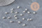 Smooth silver-plated brass crimp bead covers 4mm, x20 (G11179)