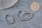 35mm Platinum Flat Oval Stainless Steel 304 Pendant, x1 (G11188)