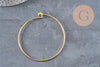 Brazalete liso de acero inoxidable 304 chapado en oro de 62 mm, x1 VÁLIDO