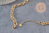 DIY Necklace Kit 304 Stainless Steel Charms Golden Chain, x1 VALID