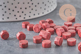 Gránulos de cera color burdeos para sellar, material para la creación de sellos personalizados para sellos e invitaciones de boda DIY, x100 (G3281)