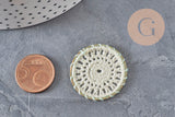 Crochet lace pendant, bohemian lace jewelry, gold-plated brass pendant, gold-plated lace flower, jewelry creation, x 5.30mm-G2301