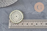 Crochet lace pendant, bohemian lace jewelry, gold-plated brass pendant, gold-plated lace flower, jewelry creation, x 5.30mm-G2301