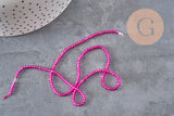 Perles abacus cristal à facette rose fuchsia 2mm, x1 fil de 36cm (G11342)