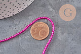 Perles abacus cristal à facette rose fuchsia 2mm, x1 fil de 36cm (G11342)