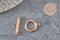 Rose gold 304 stainless steel OT clasps 19-21mm, x1 (G11352)