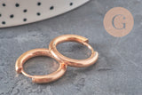 Créoles interchangeable acier 316 inoxydable or rose IP 20mm, la paire (G11362)