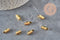 Raw brass sliding end caps for ball chain and cord 9mm, x10 (G11357)