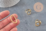 PHOTOS TO BE REDONE VARIATION TO BE TAKEN Oval ring 304 stainless steel gold IP Size 57, x1 (G11154) VALID