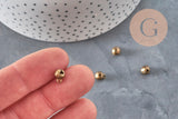 Grelot clochette laiton bronze 8mm, x10 (G11345)