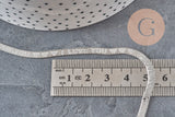 Chaine maille Herringbone acier 304 inoxydable platine 4mm, x1 mètre (G11335)