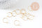Anneau créole acier 304 doré inoxydable 15mm dorure IP, x20 ou x50 (G7698)