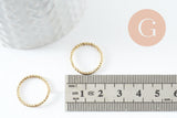 Anneau torsadé ouvert laiton brut 18mm, x5 (G9910)