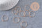 Anneaux créoles or rose 20mm x20-50-100 (G4794)