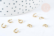 Anillos de unión de acero inoxidable IP 304 dorado 6x1mm, x50 (G8478)
