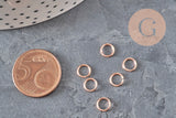 Anneaux de jonction acier IP 304 inoxydable or rose 6x0.8mm, x50 (G11384)