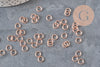 Anneaux de jonction acier IP 304 inoxydable or rose 6x0.8mm, x50 (G11384)