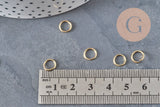 Round closed rings, 304 stainless steel, gold-plated, 7mm/0.8mm, x10 (G11230)