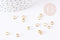 Anneaux ronds acier 304 inoxydable doré 5mm, x10 ou x50 (G2956)