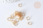 Round gold-plated stainless steel rings 7x0.8mm, x10 or x50 (G2406)