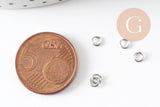 Anneaux ronds acier inoxydable platine 3.5mm, x5g (G9318)