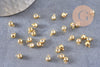 Attache bélière cahoutchouc pour pendentif laiton doré 6x4mm, x5 (G10401)