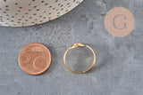 Anillo círculo acero inoxidable 304 dorado IP Talla 57, x1 (G11261)