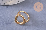 Bague cercle minimaliste acier 304 inoxydable doré PVD Taille 57, x1 (G10588)