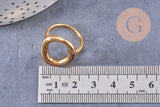 Bague cercle minimaliste acier 304 inoxydable doré PVD Taille 57, x1 (G10588)