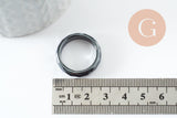 Bague hématite noire facetté 19 ou 21mm, x1 (G3290)