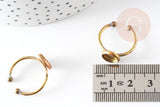 Bague réglable cabochon 8mm laiton brut 17mm, x5 (G3751)