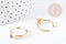 Bague réglable pour cabochon 6mm en acier doré inoxydable IP 18mm, x1 (G4314)