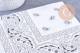 Bandana motif Cachemire Polyester 55cm, x1 (G10691)