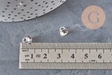Colgante conector de acero inoxidable 201 plateado de 6 mm, x5 (G11170)