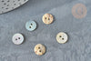 Bouton rond nacre multicolore 8mm, x10 (G7371)