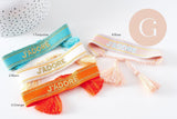 Bracelet brodé J'ADORE HOPE EFJF, x1 (G7649)