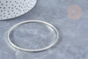 Bracelet jonc laiton Plaqué argent 925 | 70mm, x1 (G8351)