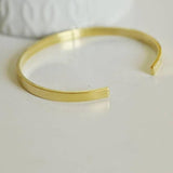 Bracelet jonc réglable laiton doré 16k 4mm-60mm, x1 (G0653)