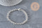 Stainless steel rolo chain bracelet, silver, 6mm, 19.1cm, x1 (G11200)