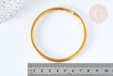 Bracelet plastique PVC paillettes doré 6.3cm, x1 (G7229)
