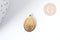Breloque Vierge Marie ovale acier 304 inoxydable doré IP 16mm, x1 (G8993)