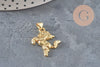 Breloque cheval cabré doré 18K de 22mm, en laiton, pour bijoux DIY.