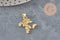 18k Gold Plated Prancing Horse Charm 22mm, x1 (G11255)