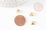 Breloque coeur laiton brut 6mm , pendentif laiton pour création bijoux DIY x50 (7.6gr) G0962