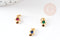 Breloque main fatma laiton doré 18k cristal coloré,création bijoux,pendentif religion, Pendentif zircon,13mm, x1 (G3478)