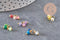 Breloque perles jade naturel coloré acier 304 inoxydable doré 11mm, x1 (G11148)