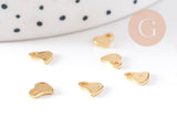 Breloques coeur stylisé acier 201 inoxydable doré 6mm,x10 (G10515)