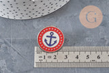 Broche pin Escudo marino zamac dorado 25mm, x1 (G11237)