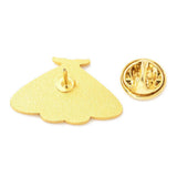 Broche pins papillon mystique doré émail bleu 27.5x18mm, x1 (G5547)