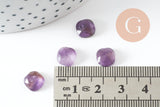 Cabochon carré améthyste naturelle 8x8mm, x1 (G9699)